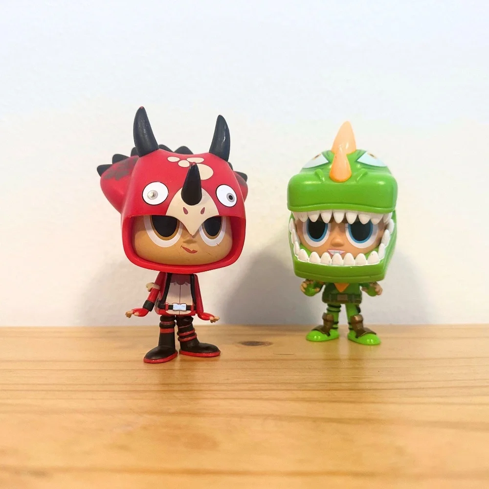 Funko Pop Fortnite Game Tricera Ops #462 & Rex #443 Kids Toys Collectable Figure